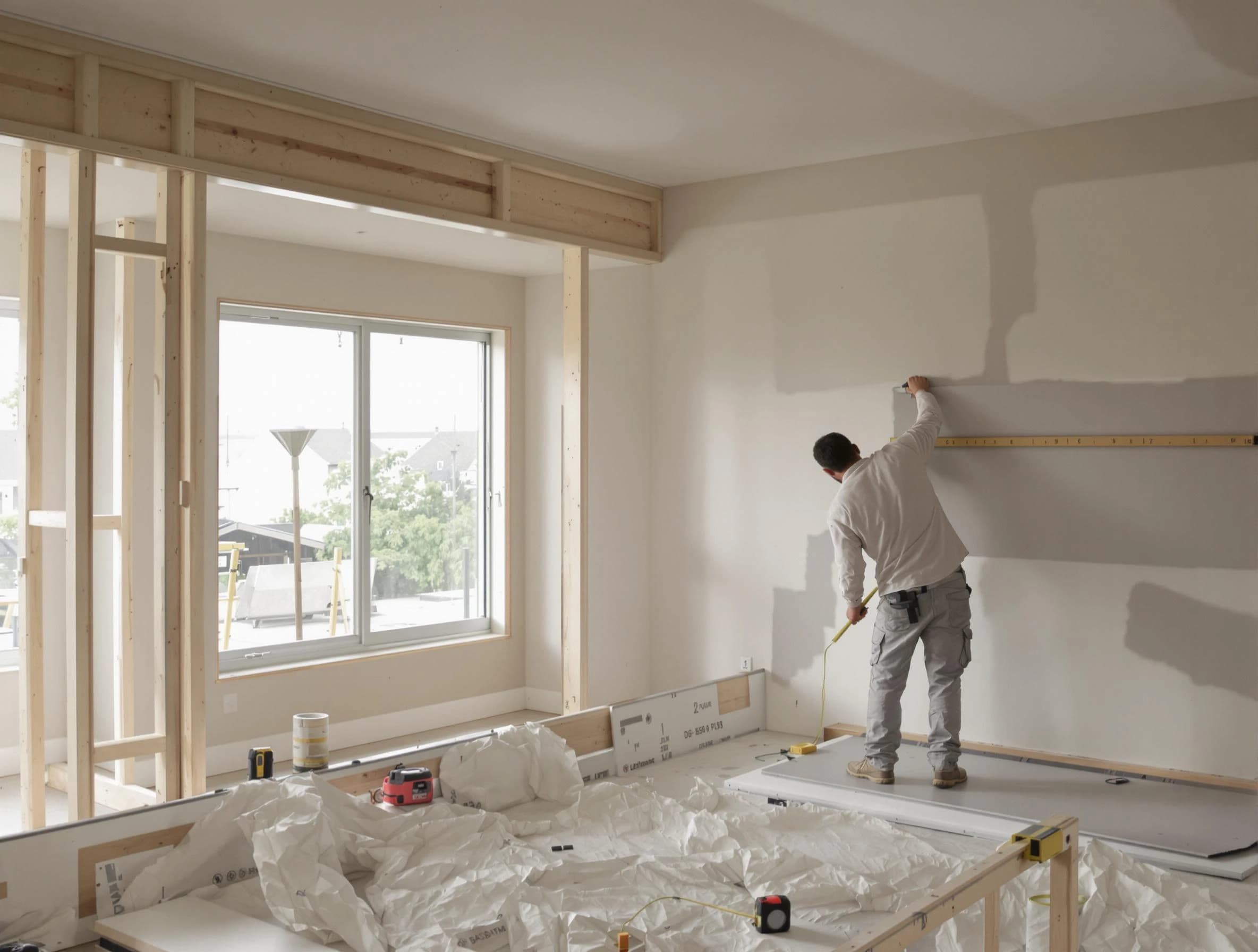 North Olmsted House Painters installing new drywall in North Olmsted, OH