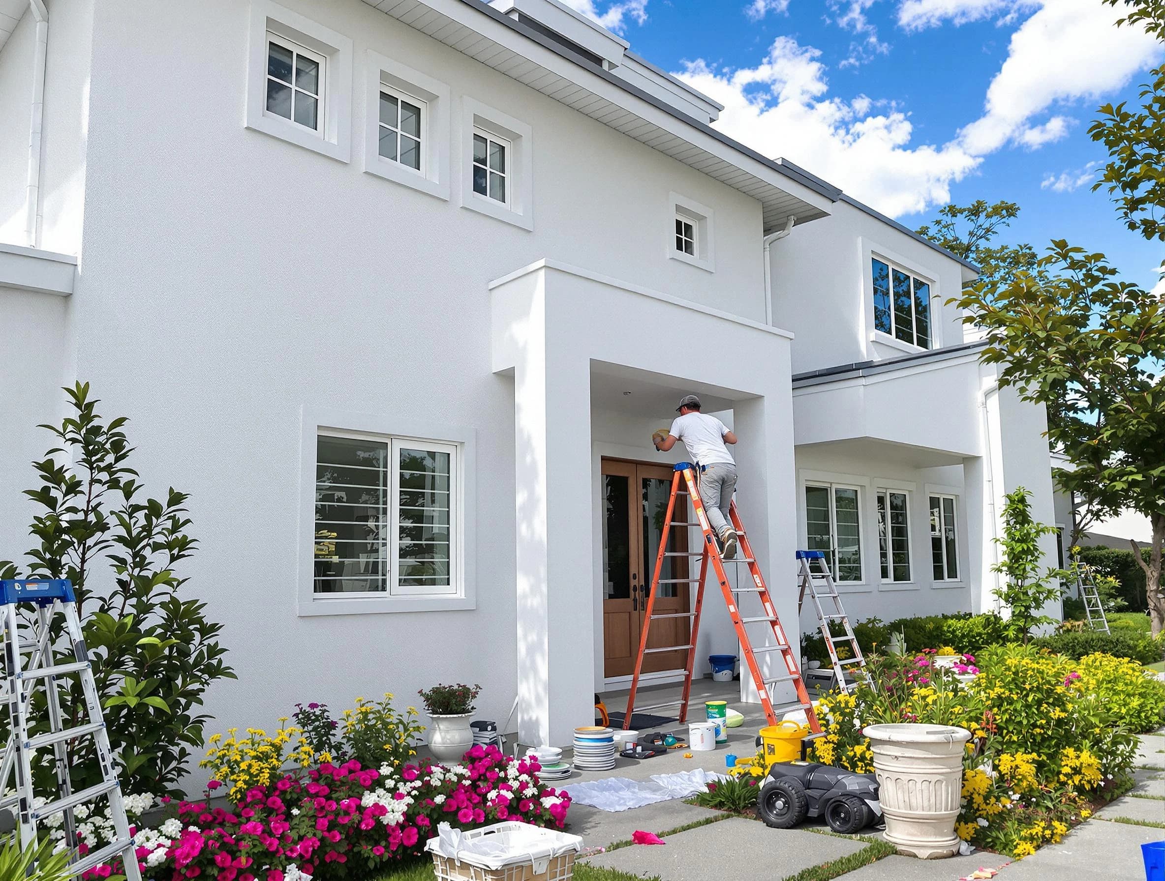 North Olmsted House Painters team delivering a fresh exterior coat in North Olmsted, OH