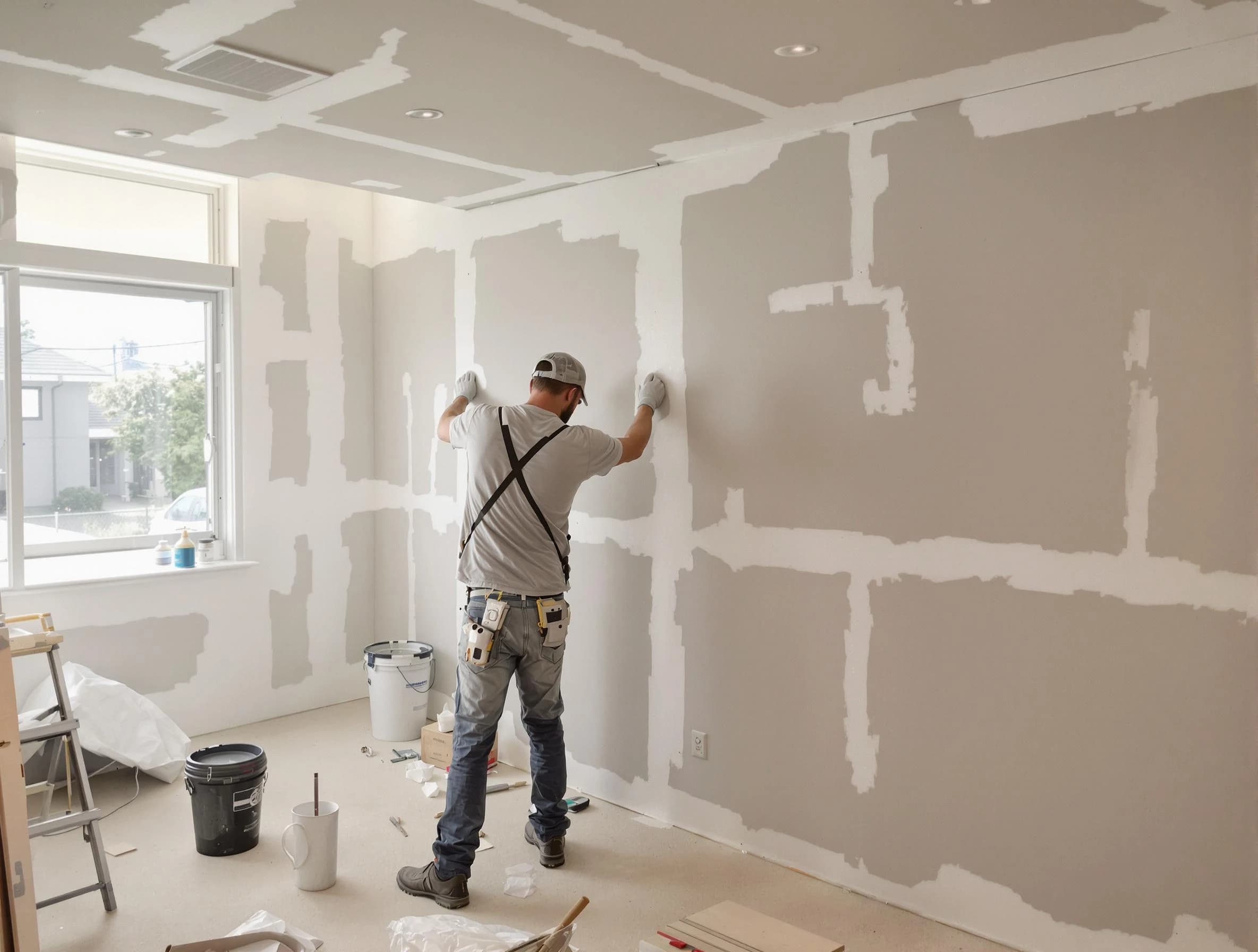 North Olmsted House Painters performing drywall taping and mudding in North Olmsted